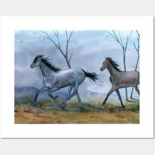 Wild horses Posters and Art